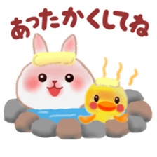 Winter pretty rabbit 6 sticker #13086532