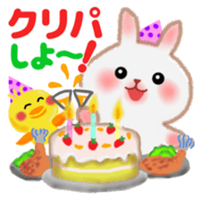 Winter pretty rabbit 6 sticker #13086537