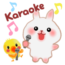 Winter pretty rabbit 6 sticker #13086539