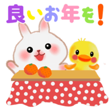 Winter pretty rabbit 6 sticker #13086547