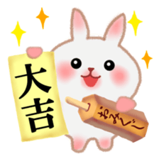 Winter pretty rabbit 6 sticker #13086552