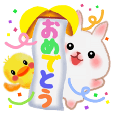 Winter pretty rabbit 6 sticker #13086559