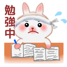 Winter pretty rabbit 6 sticker #13086562