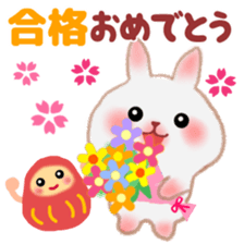 Winter pretty rabbit 6 sticker #13086565