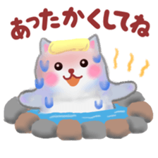 white snow cat 2 sticker #13087366