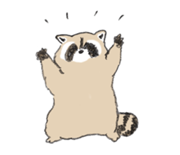 Raccoon dog and raccoon sticker #13087934
