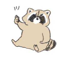 Raccoon dog and raccoon sticker #13087935
