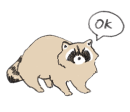 Raccoon dog and raccoon sticker #13087939