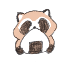 Raccoon dog and raccoon sticker #13087950