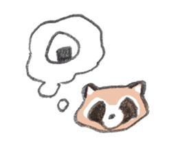 Raccoon dog and raccoon sticker #13087956