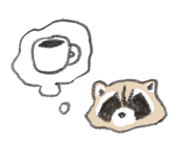 Raccoon dog and raccoon sticker #13087957