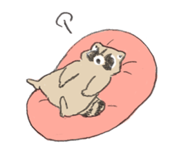 Raccoon dog and raccoon sticker #13087971