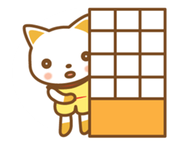ninja cat haku01 moving sticker #13088225