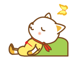 ninja cat haku01 moving sticker #13088234