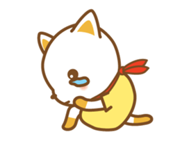 ninja cat haku01 moving sticker #13088237