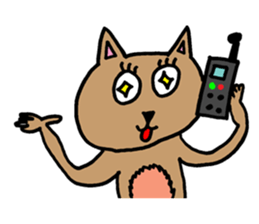 My daughter's cat sticker #13088556