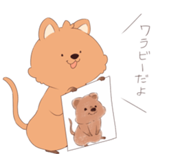 Click ACCA wallaby seems happy sticker #13088993