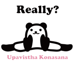 Yoga Poses Book of Mochi Panda 2 sticker #13091063