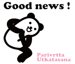 Yoga Poses Book of Mochi Panda 2 sticker #13091064