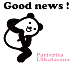 Yoga Poses Book of Mochi Panda 2 sticker #13091064