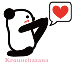 Yoga Poses Book of Mochi Panda 2 sticker #13091074