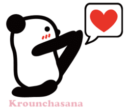 Yoga Poses Book of Mochi Panda 2 sticker #13091074