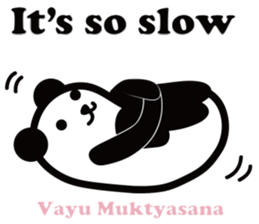 Yoga Poses Book of Mochi Panda 2 sticker #13091076