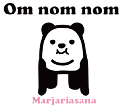 Yoga Poses Book of Mochi Panda 2 sticker #13091078