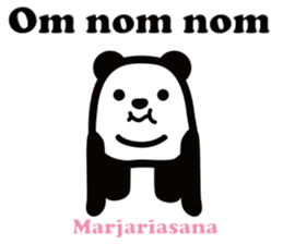 Yoga Poses Book of Mochi Panda 2 sticker #13091078