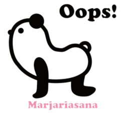 Yoga Poses Book of Mochi Panda 2 sticker #13091081