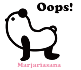 Yoga Poses Book of Mochi Panda 2 sticker #13091081