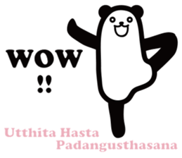 Yoga Poses Book of Mochi Panda 2 sticker #13091082