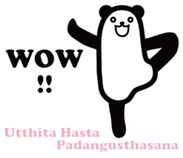 Yoga Poses Book of Mochi Panda 2 sticker #13091082