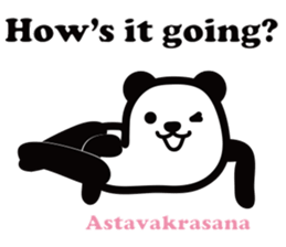 Yoga Poses Book of Mochi Panda 2 sticker #13091084