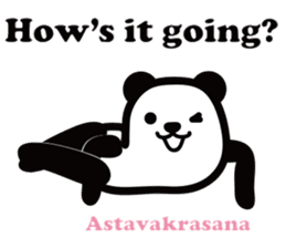 Yoga Poses Book of Mochi Panda 2 sticker #13091084