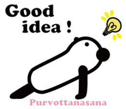 Yoga Poses Book of Mochi Panda 2 sticker #13091085