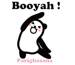 Yoga Poses Book of Mochi Panda 2 sticker #13091086