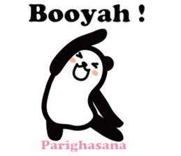 Yoga Poses Book of Mochi Panda 2 sticker #13091086