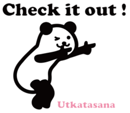 Yoga Poses Book of Mochi Panda 2 sticker #13091087