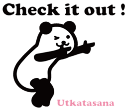 Yoga Poses Book of Mochi Panda 2 sticker #13091087