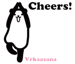 Yoga Poses Book of Mochi Panda 2 sticker #13091088