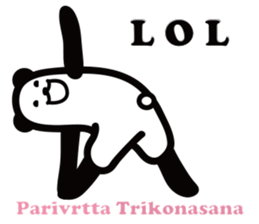 Yoga Poses Book of Mochi Panda 2 sticker #13091091