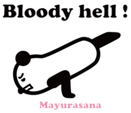 Yoga Poses Book of Mochi Panda 2 sticker #13091095