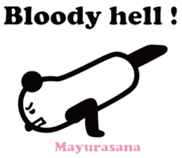 Yoga Poses Book of Mochi Panda 2 sticker #13091095