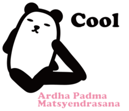 Yoga Poses Book of Mochi Panda 2 sticker #13091096