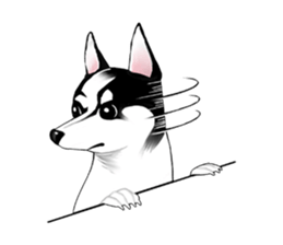 Greedy Dog - Flower sticker #13091569