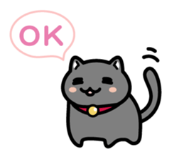 Cute black cat is Nyanko sticker #13092659