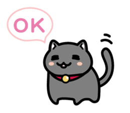 Cute black cat is Nyanko sticker #13092659