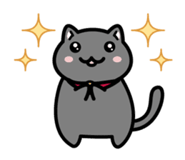 Cute black cat is Nyanko sticker #13092668