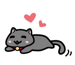 Cute black cat is Nyanko sticker #13092672